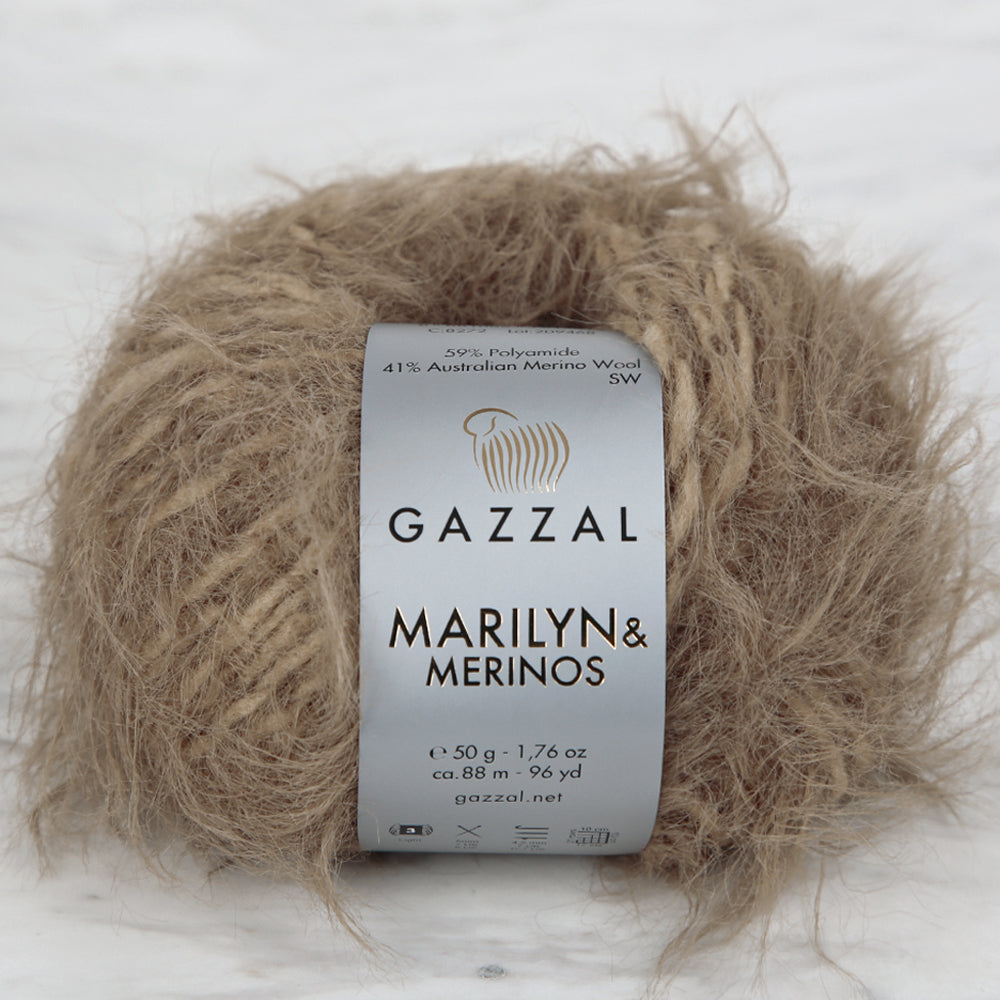 Gazzal Marilyn&Merinos Kahverengi El Örgü İpi - 8272